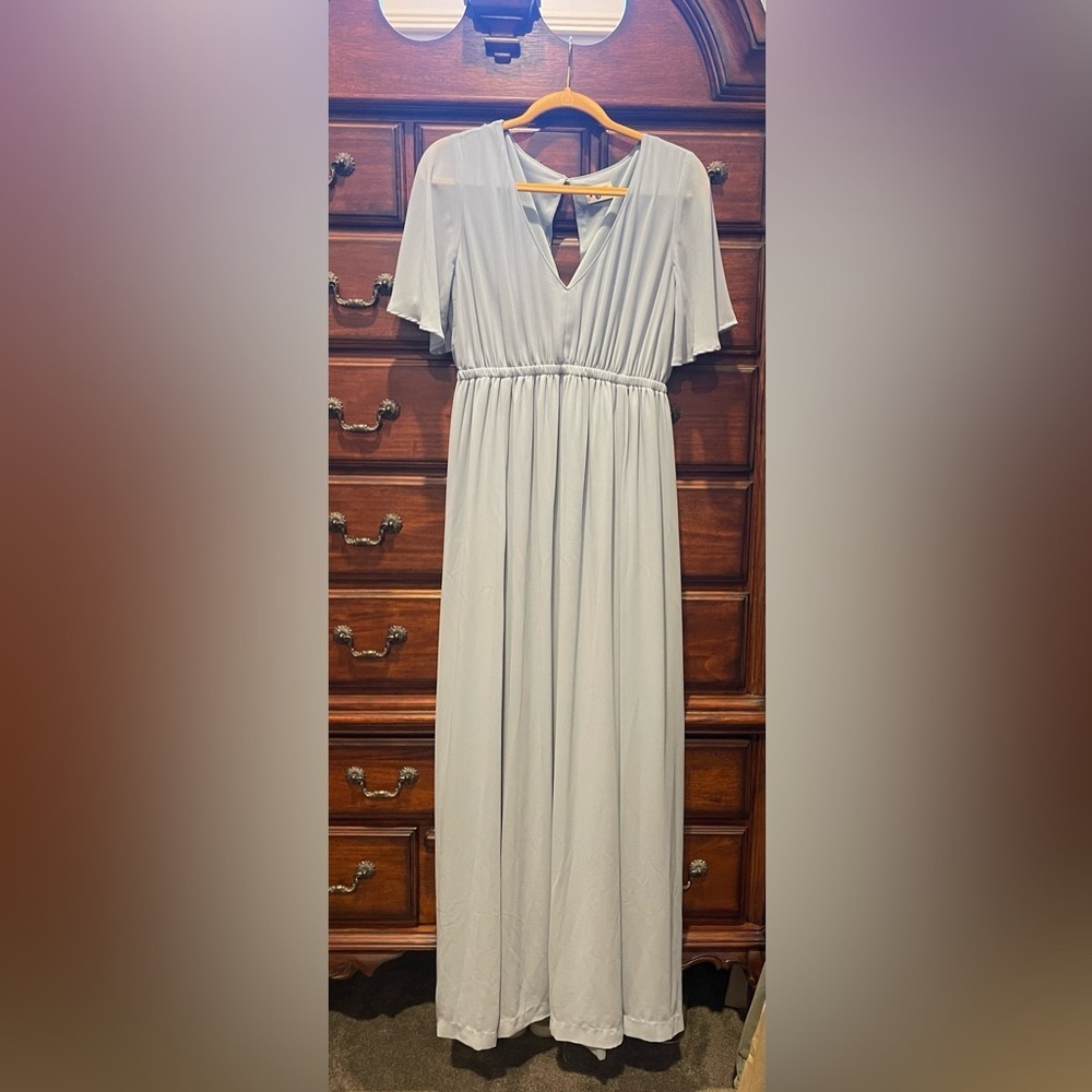 Baby blue bridesmaid dress